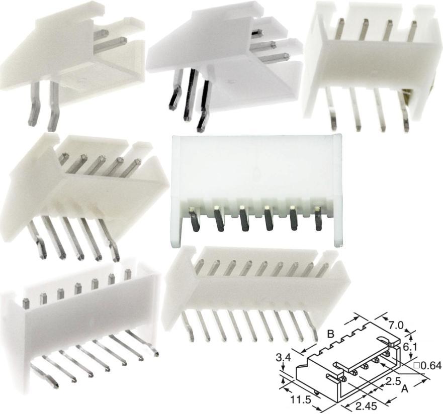 Conector JST XHP 2.5mm MachoHembra con Cables